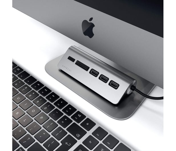 Satechi Aluminium - hub USB-C (czytnik kart micro/SD, 3x USB-A) SATSTTCHCRM - 1358288 - zdjęcie 5
